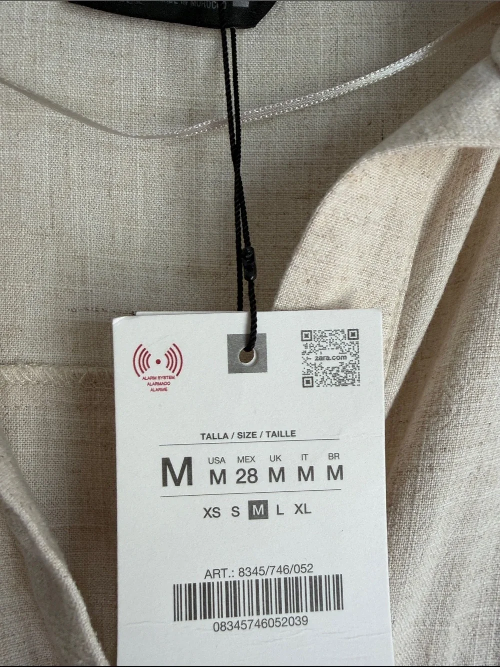 NWT Zara Linen Blend Summer Flowy Jumpsuit Sleeveless Drawstring Minimalist M